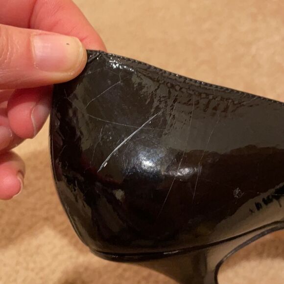 JIMMY CHOO Peep Toe Patent Leather Pumps - Picture 13 of 13